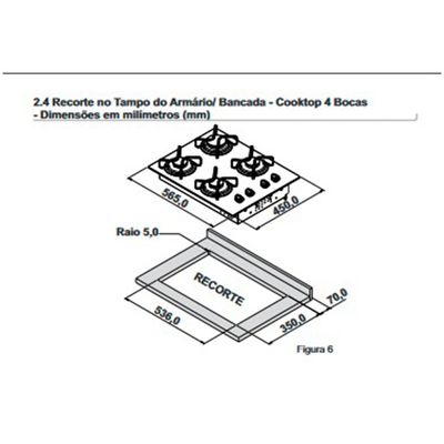 Cooktop 4 Bocas Mesa de Vidro e Tripla Chama Itaplus Preto / Bivolt