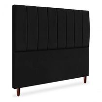 Cabeceira De Cama Box Carla Casal Queen 160 Cm Suede Preto Do Lar Móveis E Decoração