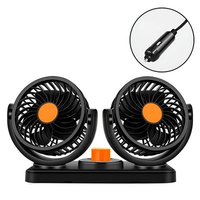 Mini Ventilador Duplo Automotivo Ajustável Painel Carro azul