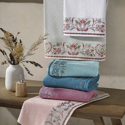 Toalha De Banho Lotus 1,35m X 70cm 340g/m² 1 Peça 100% Algodão - Azul Claro
