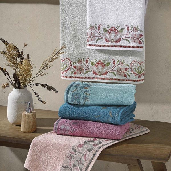 Toalha De Banho Lotus 1,35m X 70cm 340g/m² 1 Peça 100% Algodão - Azul Claro