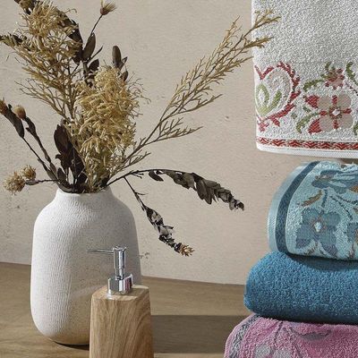 Toalha De Banho Lotus 1,35m X 70cm 340g/m² 1 Peça 100% Algodão - Azul Claro