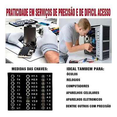 Kit Com 31 Mini Chaves De Precisão