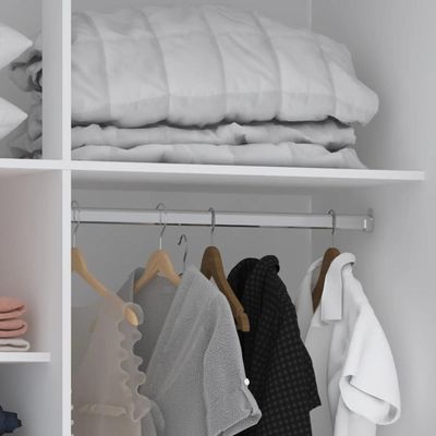 Guarda Roupa Solteiro Modulado Espelho Cp06 Taiga Branco/grey L01 - Mpozenato