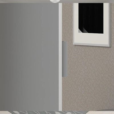 Guarda Roupa Solteiro Modulado Espelho Cp06 Taiga Branco/grey L01 - Mpozenato