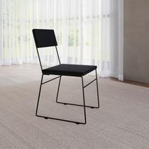 Cadeira De Jantar Málaga Assento Veludo Para Mesa Sala De Jantar Cozinha Conforto E Estilo - Preto