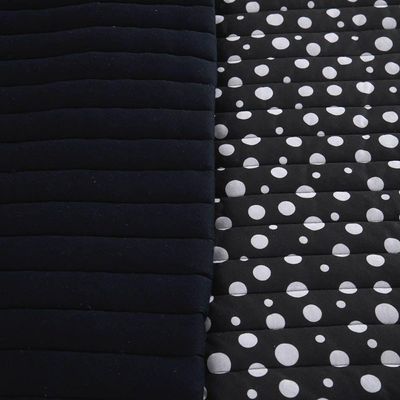 Kit Cobre Leito Colcha Polly King 3 Peças Malha 100% Algodão Estampa Bolinhas - Preto