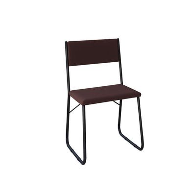 Cadeira De Jantar Estofada Angra Para Sala De Jantar Cozinha Conforto E Decoração Em Casa - Marrom