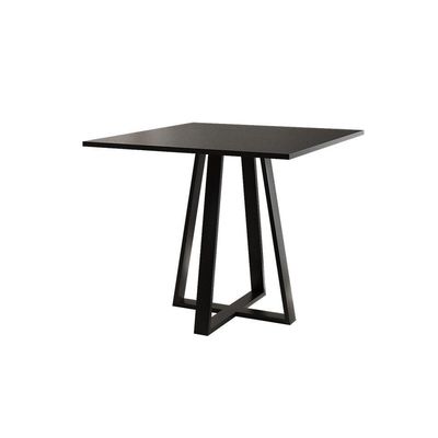 Kit Sala De Jantar Mônaco Premium Mesa 90cm Com 4 Cadeiras Estofadas Para Cozinha - Preto-preto