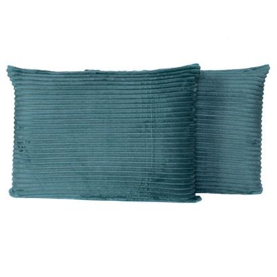 Par De Fronhas Em Manta Canelada 70cm X 50cm - Porta Travesseiro Mantinha Microfibra Cor Verde