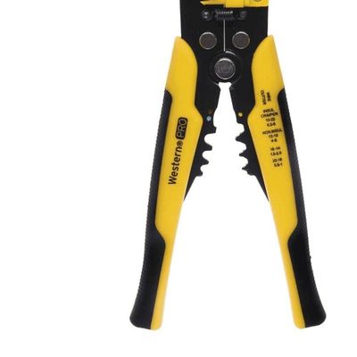 Alicate de Crimpar V-318 para Fios de 0,2 a 6MM com Cabo Anatômico Preto e Amarelo Western