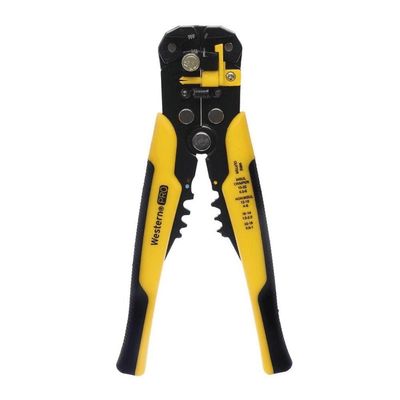 Alicate de Crimpar V-318 para Fios de 0,2 a 6MM com Cabo Anatômico Preto e Amarelo Western