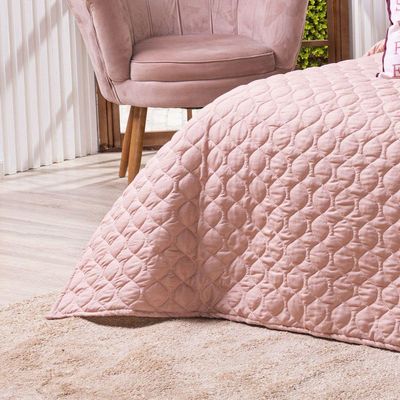 Kit Cobre Leito Colcha Queen Com Almofadas Estampadas 7 Peças - Dupla Face Percal 300 Fios Matelado