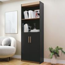 Estante Livreiro Bipartida 63cm 2 Portas Form Preto/nature Z56 - Mpozenato