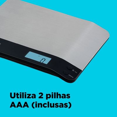 Balança de Cozinha Black Decker BC500 à Pilha com Acabamento em Inox e Capacidade de até 5kg