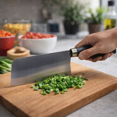 Cutelo Profissional Cozinha Inox 30cm Carne Açougueiro Preto