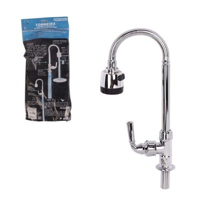 Torneira Gourmet Flexível De Mesa Com Ducha 1/2'' - Inox
