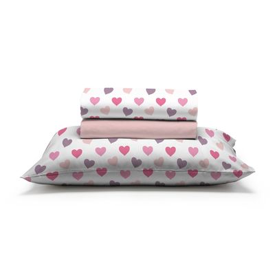 Jogo de Cama 100% algodão Infantil 150 Fios Fiori Solteiro