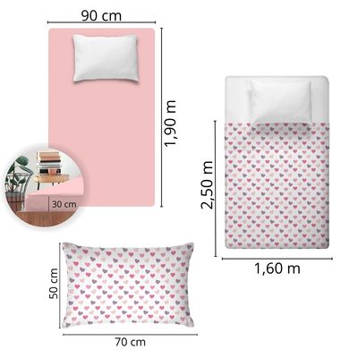 Jogo de Cama 100% algodão Infantil 150 Fios Fiori Solteiro