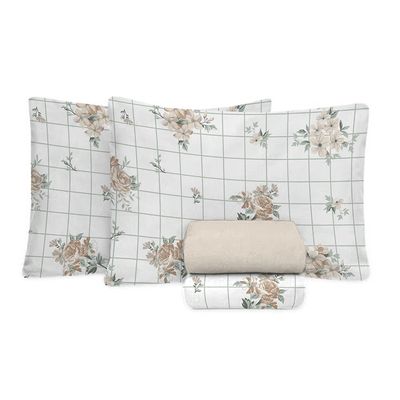 Jogo de Cama 100% algodão King Size 150 Fios Fiori