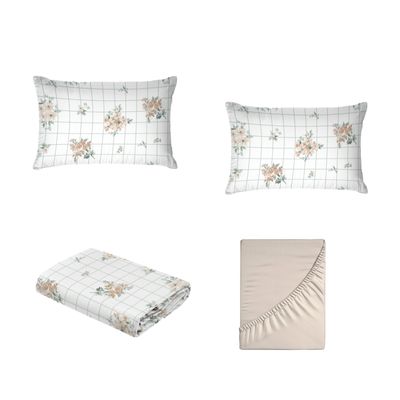 Jogo de Cama 100% algodão King Size 150 Fios Fiori