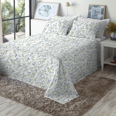 Jogo de Cama 100% algodão King Size 180 Fios Fiori