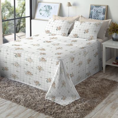 Jogo de Cama 100% algodão Casal 150 Fios Fiori