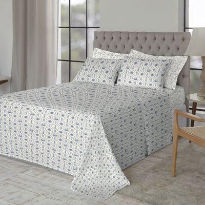 Jogo de Cama 100% algodão Casal 180 fios Fiori