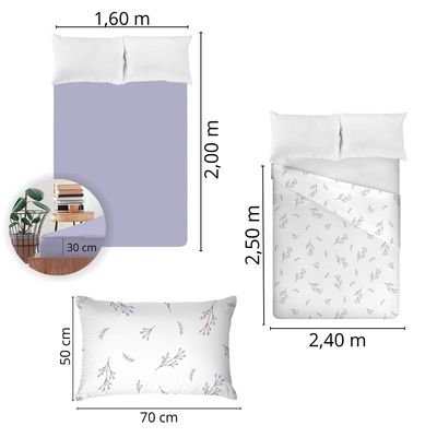 Jogo de Cama 100% Algodão Queen Size 200 Fios Fiori