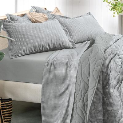 Jogo Cama Queen 3 Peças Toque Acetinado Slim Zinc