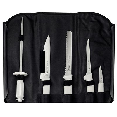 Conjunto de Facas Tramontina Profissional em Aço Inox - Branco - 6 Peças