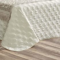 Kit Cobre Leito Turin Casal King 5 Peças 100% Poliéster - Marfim