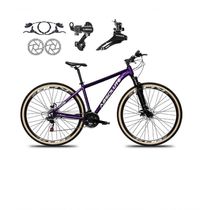 Bicicleta Aro 29 Absolute Nero 5 Alumínio 24v Câmbios Shimano Freio A Disco Hidráulico Mtb Roxo 13.8