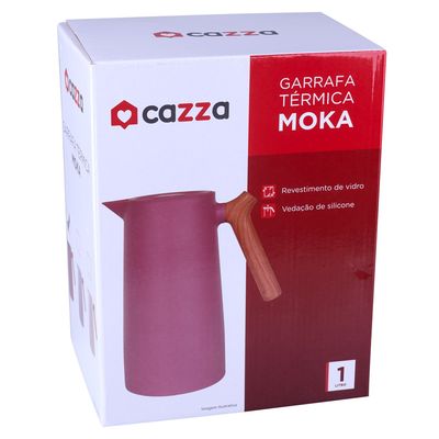 Garrafa Térmica 1L Moka Cazza Moderna Rosa