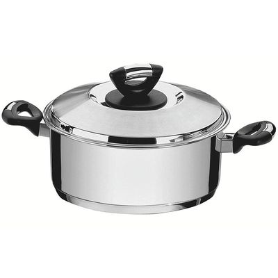 Caçarola Rasa Tramontina Solar Baquelite Inox - 24cm