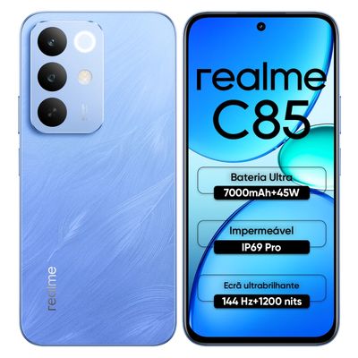 SMARTPHONE REALME C85 4G 6GB 8GB 128GB 256GB NFC 7000mAh AZUL PRETO 256GB / Azul
