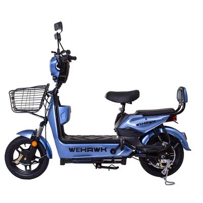 Bicicleta Elétrica 500W Basket Wehawk Bateria Chumbo Removível 48V 12Ah Autopropelido Roxo