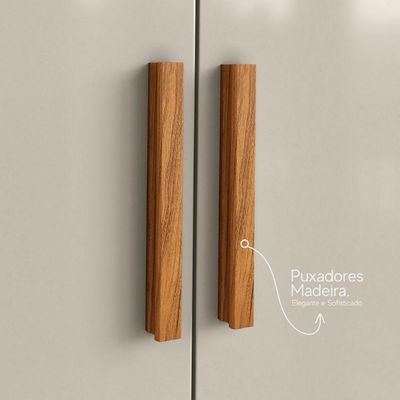 Guarda Roupa Casal 2030230 6 Portas 230 Cm Cinamomo Areia Armoveis