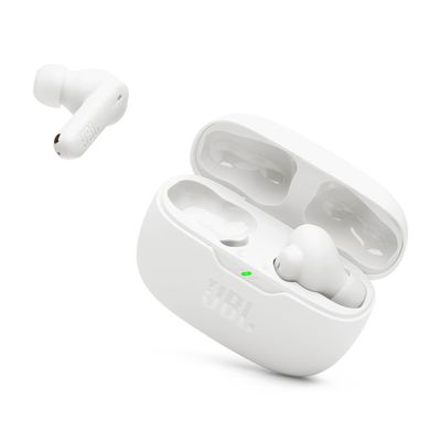 Fone de Ouvido JBL Wave Beam Buds 2 Pure Bass Bluetooth com Cancelamento de Ruído e Smart Ambient - Branco