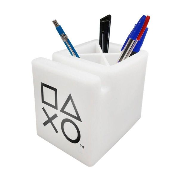Organizador De Mesa Iluminado Porta Lápis E Celulares Playstation
