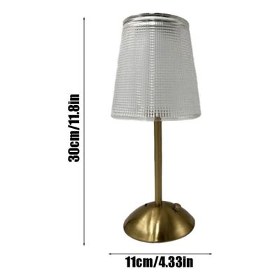 Luminária Abajur LED Sem Fio Metal - Recarregável e Touch 3 Cores de Luz