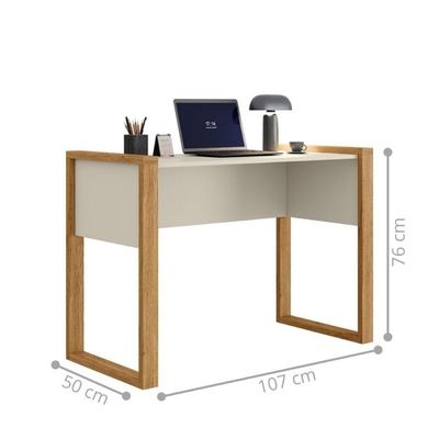 Mesa Escrivaninha Estudo Home Office Off White