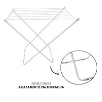 Varal De Chão Portátil Praticidade E Qualidade Sem Ocupar Muito Do Espaço