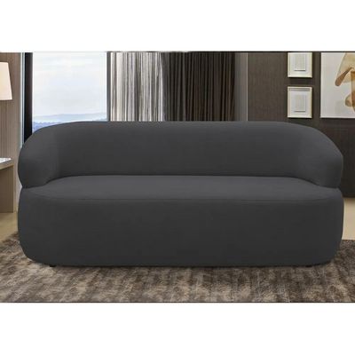 Sofá 3 Lugares Living Orgânico Sala De Estar 170cm Conka F05 Bouclê Grafite - Mpozenato