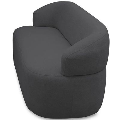 Sofá 3 Lugares Living Orgânico Sala De Estar 170cm Conka F05 Bouclê Grafite - Mpozenato