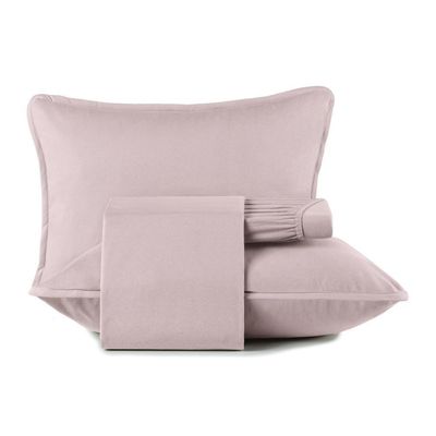 Jogo De Cama King 4 Peças Altenburg Malha Fio Penteado Rosê Natural
