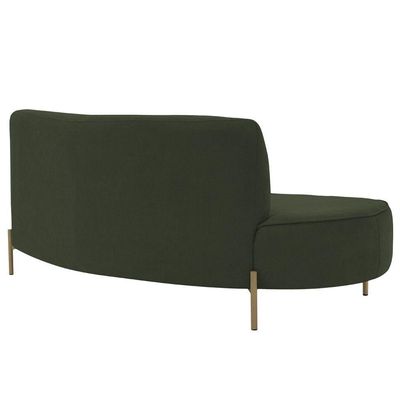 Sofá Orgânico 2 Lugares 150cm Argos Pés Ouro Fosco Linho Verde Musgo - Nexta Casa