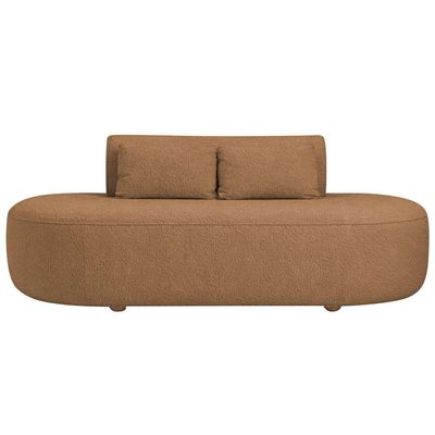 Sofá Orgânico Horizonte 3 Lugares 180cm Bouclé Terracota - Nexta Casa