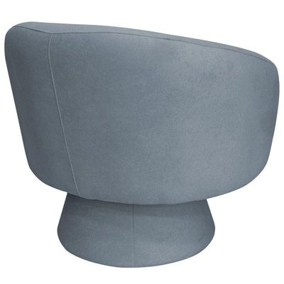 Poltrona Decorativa Liz Giratória Bouclé Azul Claro - Nexta Casa