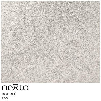 Poltrona Minimalista Mabel Pés Palito Castanho Bouclé Off White - Nexta Casa
